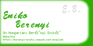 eniko berenyi business card